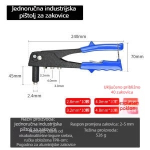 Ručni pištolj za zakovice – kućni alat za zakovice