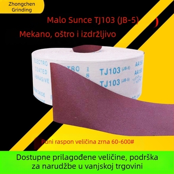 TJ103 Ručno trgajuća brusna tkanina u roli – mekana brusna tkanina s smeđim korundom, za drvo, namještaj i metal
