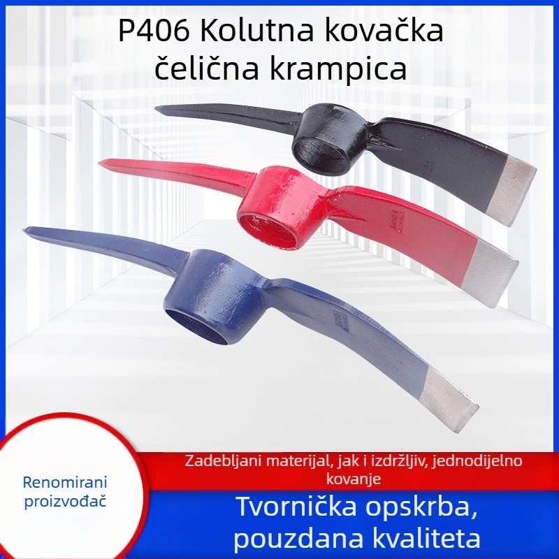 Kovana glava čekića od visoko ugljičnog čelika za industrijske, rudarske i poljoprivredne alate — širina glave 85 mm, ukupna duljina 468 mm, model P406B 6710