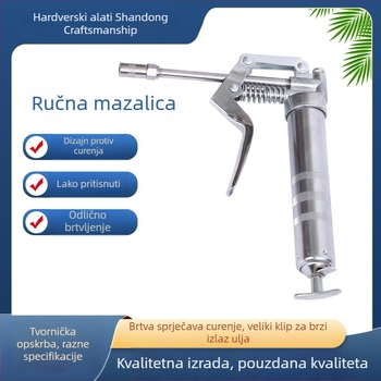 Jednoručni mini pištolj za podmazivanje za bager – ručni, visoki tlak, kompaktan alat s automatskim oslobađanjem zraka