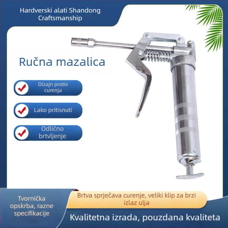 Jednoručni mini pištolj za podmazivanje za bager – ručni, visoki tlak, kompaktan alat s automatskim oslobađanjem zraka