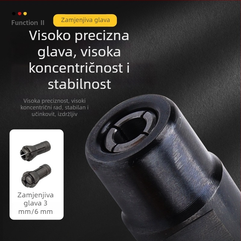 Aslan 90° kutni graviranje za drvo, pneumatska brusilica za poliranje drva, 3 mm i 6 mm koluti