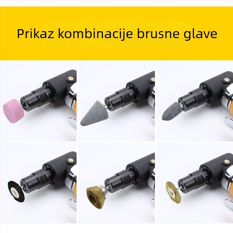 Aslan 90° kutni graviranje za drvo, pneumatska brusilica za poliranje drva, 3 mm i 6 mm koluti