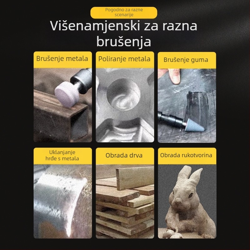 Aslan 90° kutni graviranje za drvo, pneumatska brusilica za poliranje drva, 3 mm i 6 mm koluti
