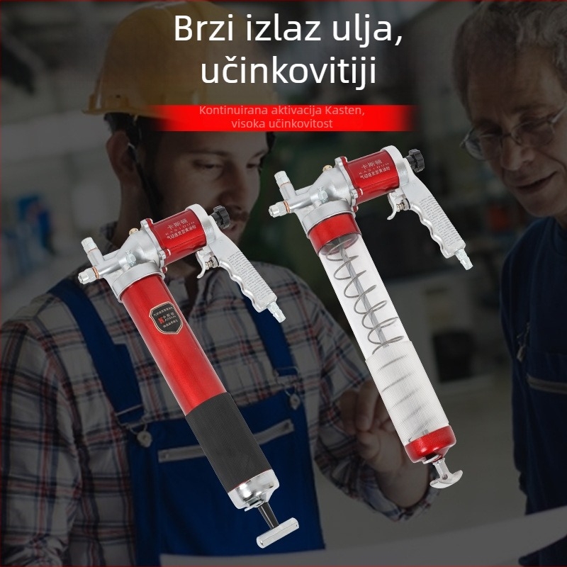Ručni pištolj za mazivo s prozirnim tijelom, brz izlaz maziva, automatsko usisavanje