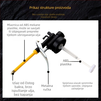 Ručna posuda za ulje s dugim mlazom, prozirna plastična posuda i metalna bočica za raspršivanje ulja