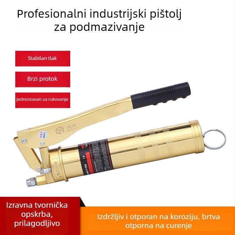 Industrijski ručni pištolj za podmazivanje s polugom, visokotlačno podmazivanje za izkopivače, prijenosni i štedljivi za rad