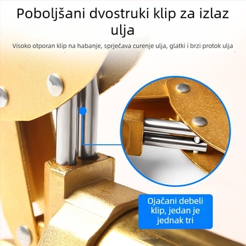 Ručni visokotlačni pištolj za mazivo, 900cc, dvostruko djelovanje, teški dizajn, u skladu s nacionalnim standardom