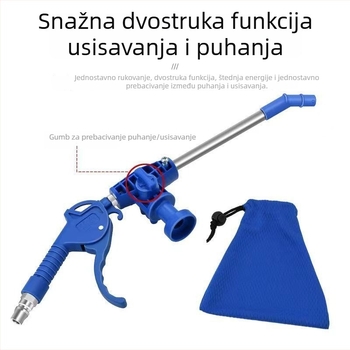 Industrijski dvostruki pneumatski pištolj za puhanje i usisavanje prašine