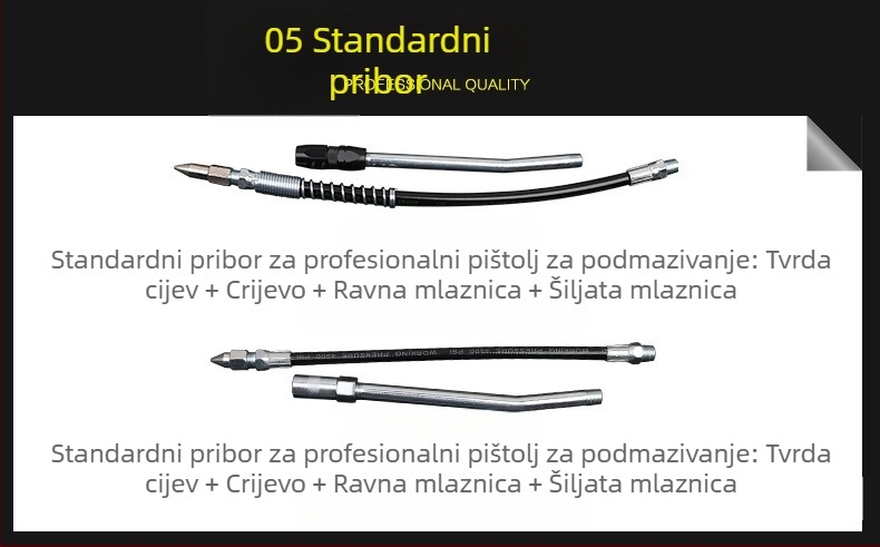 Prošireni spoj za pištolju za mazivo – visokotlačno gumeno crijevo, ručni pedalski pištolj za mazivo – dodaci
