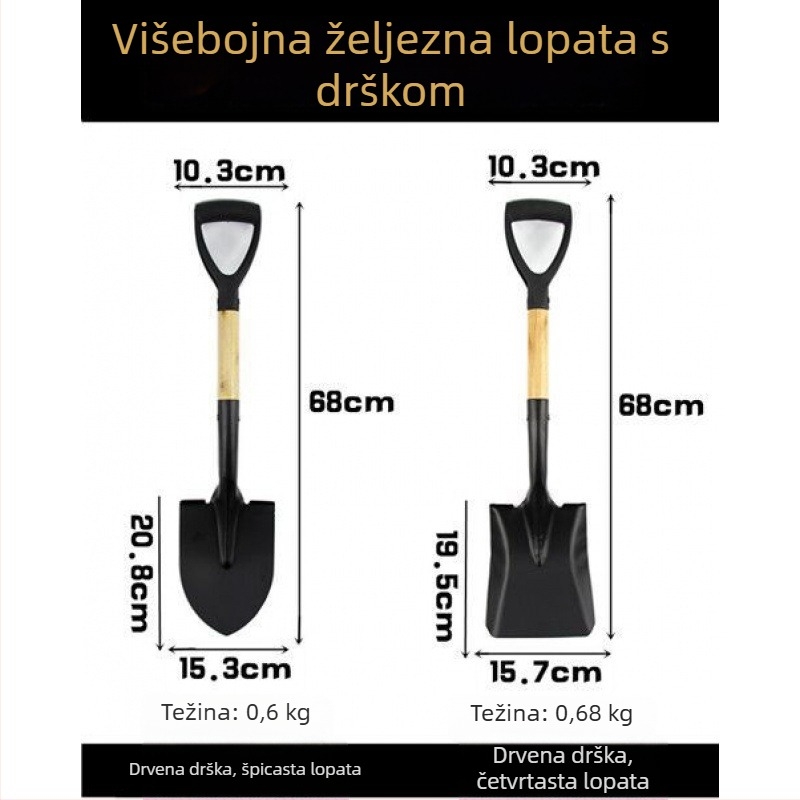 Višestruki vrtni alat: dječja mala lopatica za kopanje, presađivanje i vrtlarenje na otvorenom