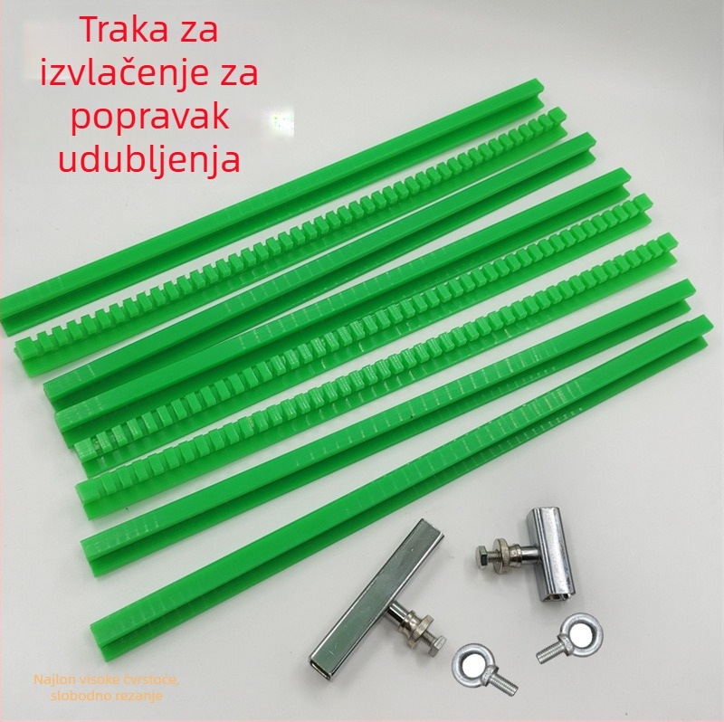 Set za popravak udubljenja karoserije: duga traka za izvlačenje i vakuumska usisna čašica, duljina 1 m