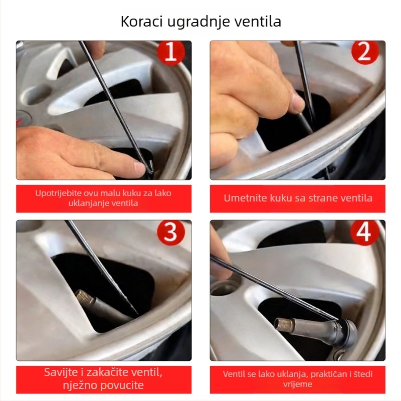 Alat za popravak i ugradnju ventila gume