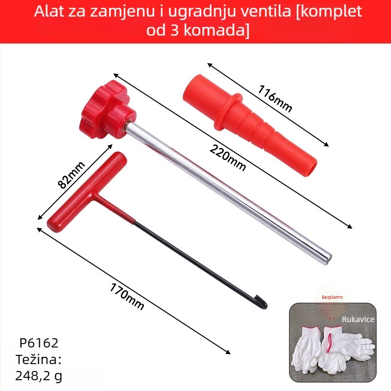 Alat za popravak i ugradnju ventila gume