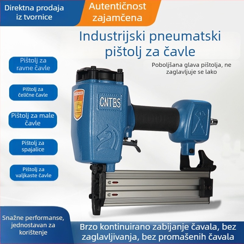 Pneumatski pištolj za čavlje F30, prav, 15–64 mm, kapacitet 50 čavli, za drvoobradu i dekoracije