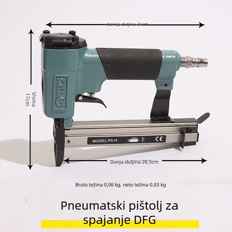 DFG pneumatski pištolj za čavle za okvire s križnim šavom, učvršćivanje stražnje ploče – dodaci za okvir