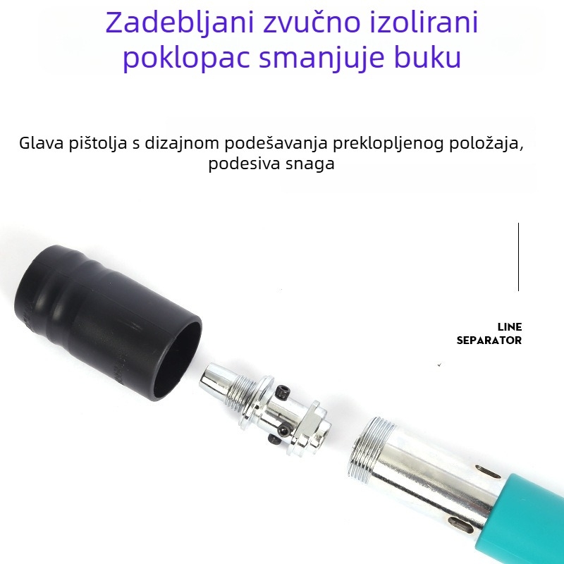 Mini tihi pneumatski pištolj za čavlje za montažu stropa, beton i zidnu dekoraciju