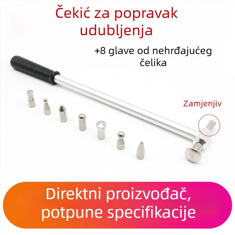Nehrđajući čelični čekić za popravak udubljenja na automobilu, izravnavanje i oblikovanje lima