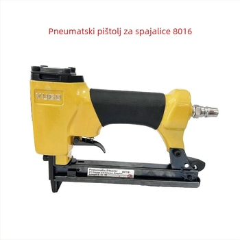 Pneumatski pištolj za čavle s U-oblikom čeličnim magazinom, Yugong 8016-A1, kapacitet 120 čavli, duljina čavli 16 mm