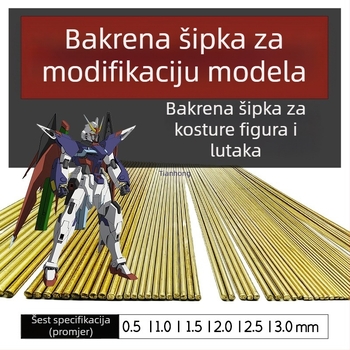 Čvrsta bakrena šipka za prilagodbu modela — potpora skeleta i alat za zabijanje stubova
