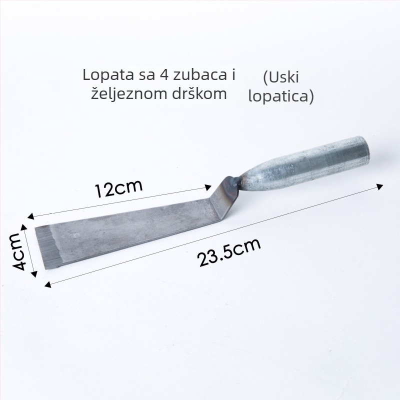 Mala željezna lopatica za vanjsku sadnju cvijeća, kopanje divljeg povrća i posude sa sukulentima.