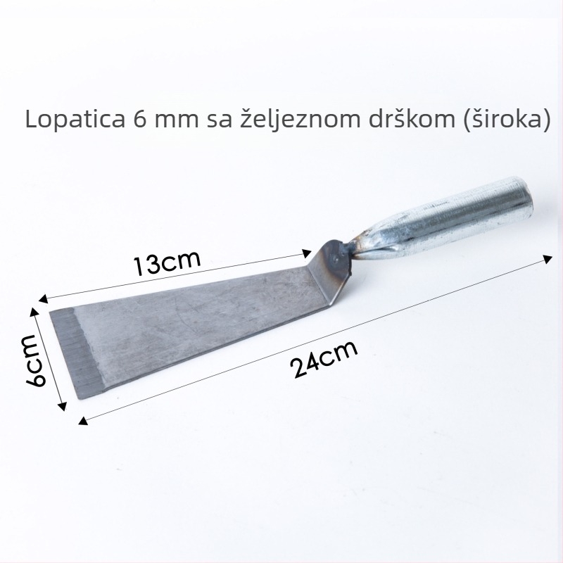 Mala željezna lopatica za vanjsku sadnju cvijeća, kopanje divljeg povrća i posude sa sukulentima.