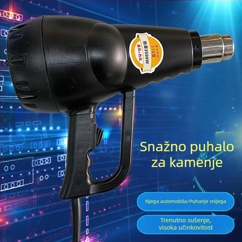 Industrijski toplovodni mlaz za zagrijavanje i sušenje kamena, uklanjanje vode i snijega; snažan topli zrak za obradu kamena i detailing automobila