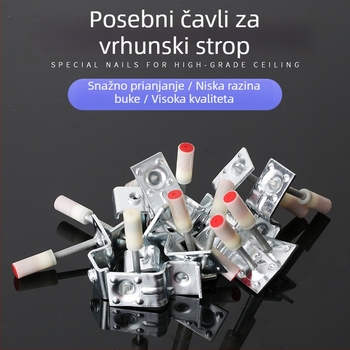 Pištolj za nokte za strop s integriranim alatom, za nokte 6/8/10 mm, za cementne zidove