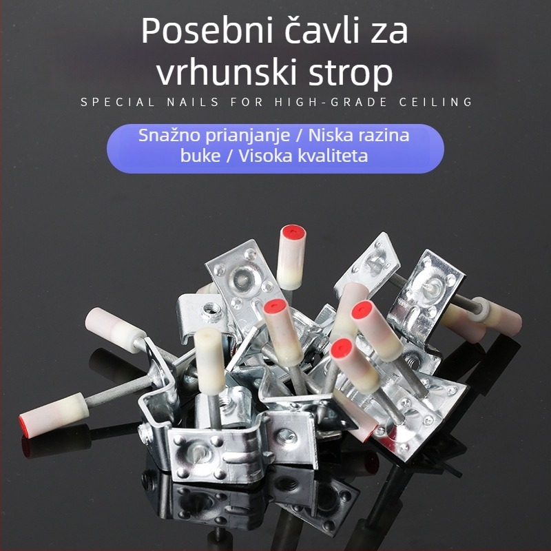 Pištolj za nokte za strop s integriranim alatom, za nokte 6/8/10 mm, za cementne zidove