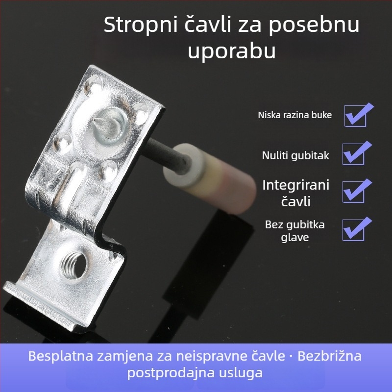 Pištolj za nokte za strop s integriranim alatom, za nokte 6/8/10 mm, za cementne zidove