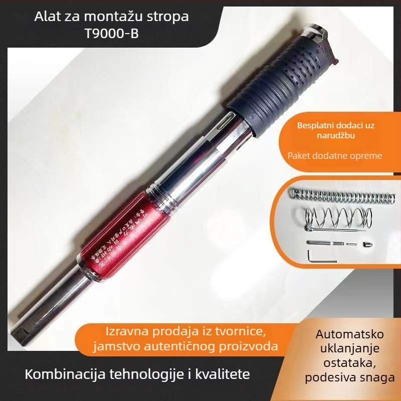 Pneumatski pištolj za nokte za drveni rad, s integriranim tišim sustavom i alatom za učvršćivanje vodovoda i elektrike – sve u jednom