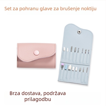 Torba za pohranu glava za poliranje noktiju od debele kože