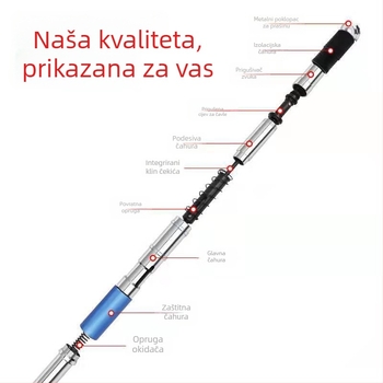 Pneumatski pištolj za čavlje za strop sa tlumičem i integriranim kanalom za kabelsku instalaciju za gips ploču