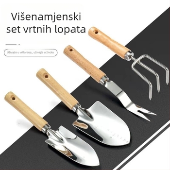 Lopata za vrt od nehrđajućeg čelika, ojačana, za kopanje, sadnju i presađivanje u lonce