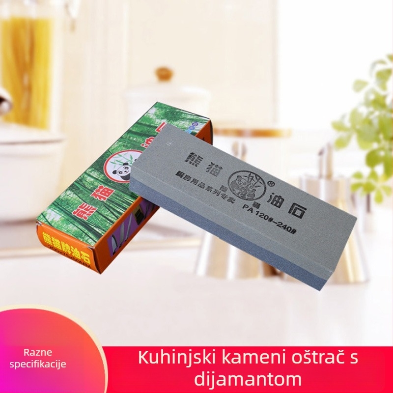 Panda dvostrani uljni kamen za oštrenje, prirodni kamen za kućne kuhare