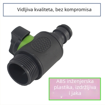 Nipla s vanjskim navojem, pravocrtni prolaz s ventilom za zatvaranje, za spajanje različitih brzih spojnika za cijevi i crijeva