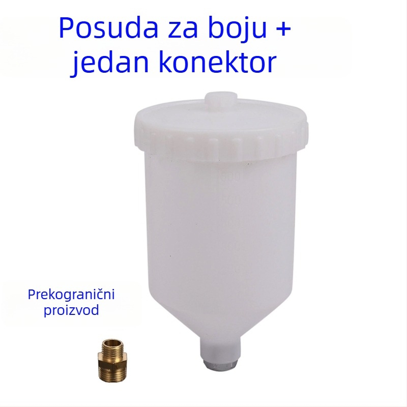 Bijeli POM spremnik ulja za pištolj za bojenje, ručni sprej pištolj, 600 ml, s priključkom