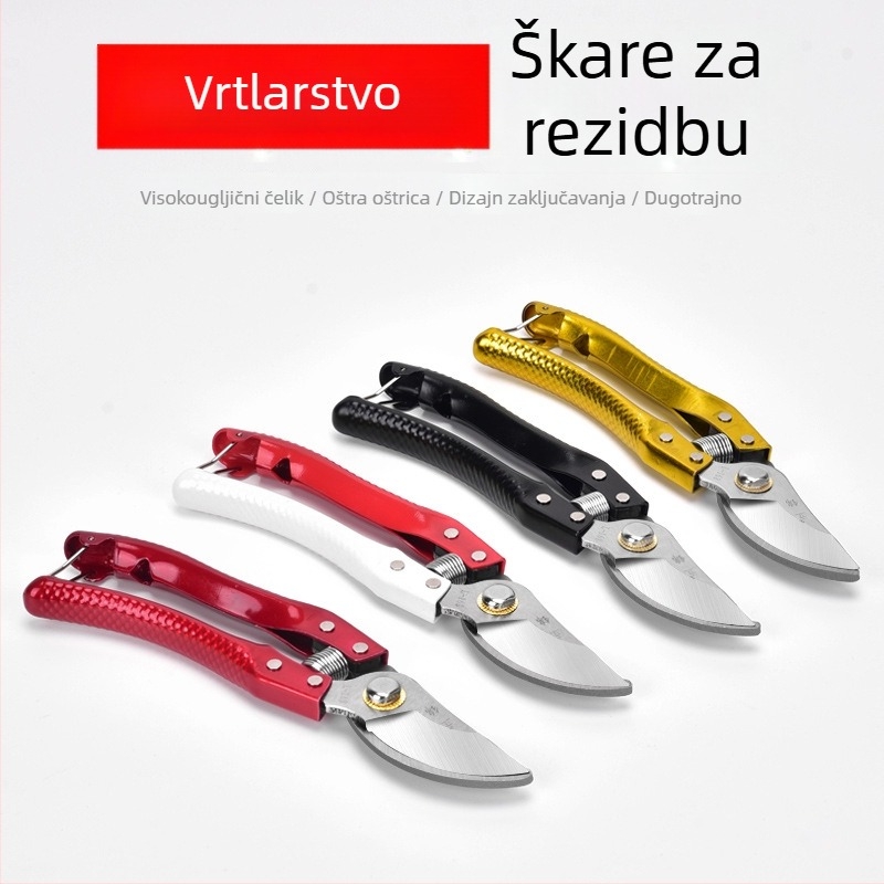 Škarice za podrezivanje od mangan čelika za grane i voćke, vrtne škarice s priborom