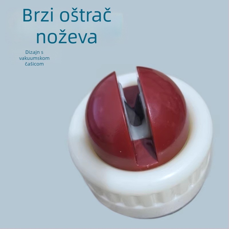 Okroglasti brusni kamen s usisnom čašom za kućnu kuhinju, dvostrano oštrenje noževa i škara