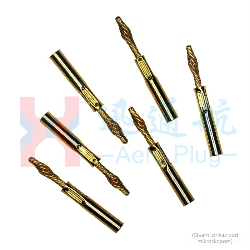 Twist Pin za J30J pravokutni konektor, zlatno premazani krimp pinovi 1,27