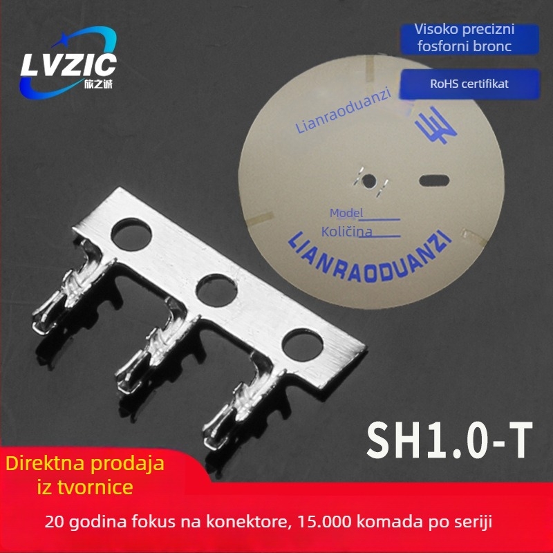 SH1.0mm listni opružni konektor s SH1.0-T utikom, fosfor bronz, hladno presovanje terminala