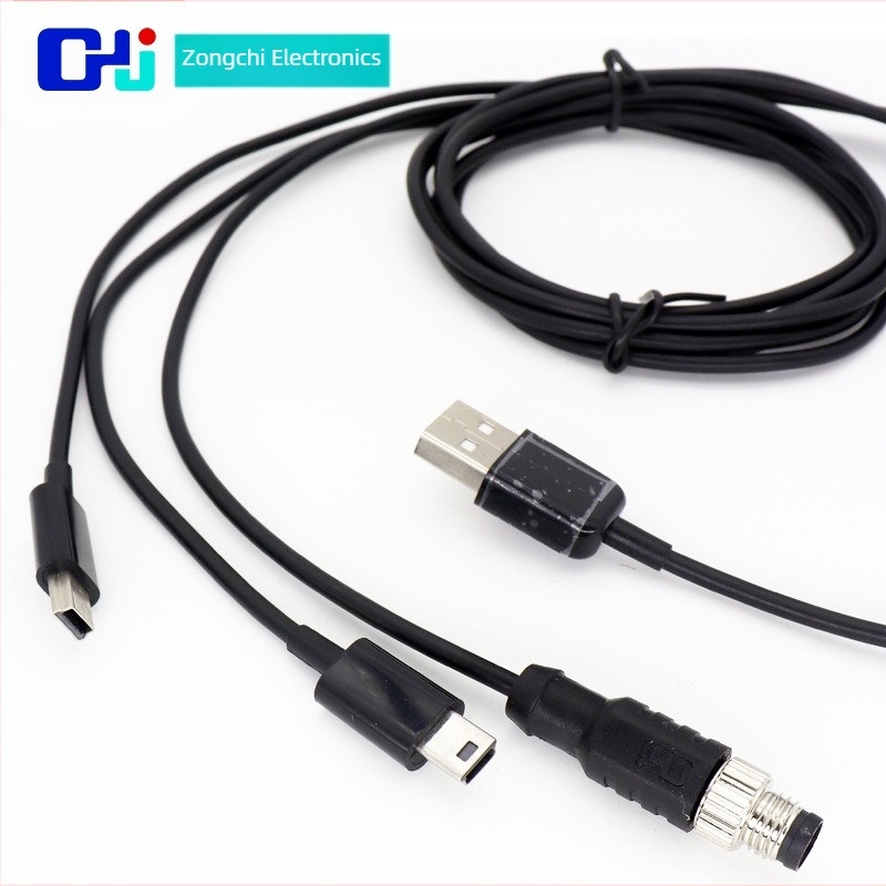 M8 vodootporan konektor za kabel, 8 jezgri, 12P17 pinova, za senzore