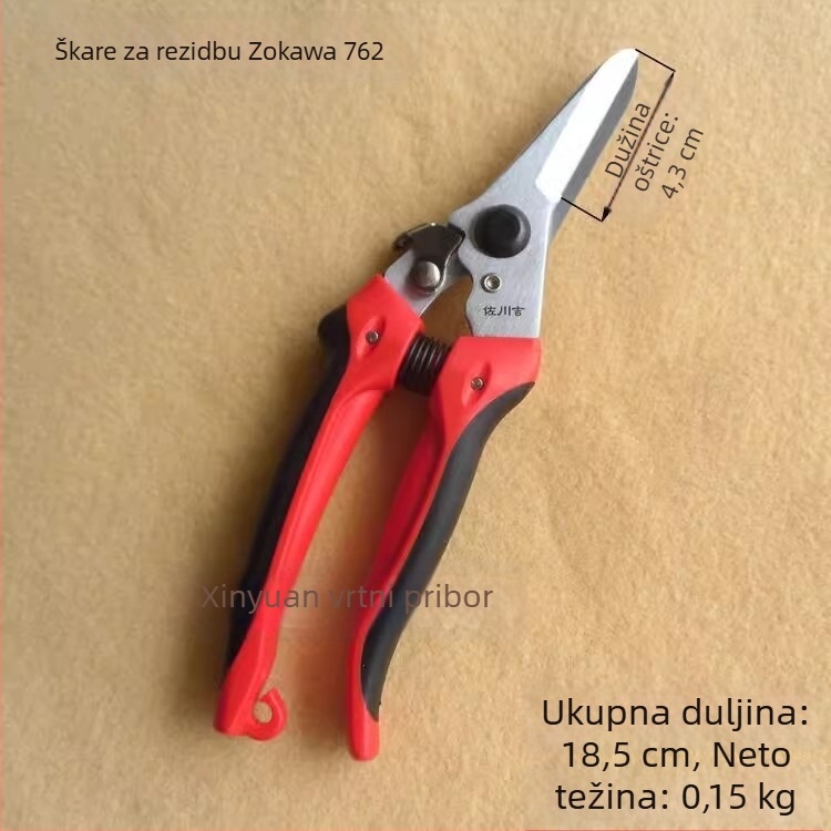 Sagawa Ji 752 782 762 škare za podrezivanje voćaka, rezanje listova i pupova, vrtne škare