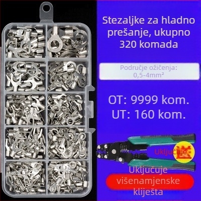 Hladno presovani OT/UT terminal blok, bakreni završeci terminala, 320 kom.
