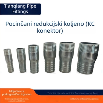 Galvanizirani čelični spoj za crijevo s vanjskim navojem, redukcijski spoj promjera, pagodnog stila za navodnjavanje (DN50)
