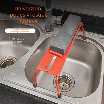 Kućni stalak za oštrenje nože s podesivom bazom i ekstra velikim držačem kamena za oštrenje