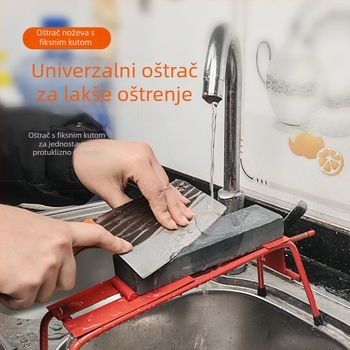 Kućni stalak za oštrenje nože s podesivom bazom i ekstra velikim držačem kamena za oštrenje
