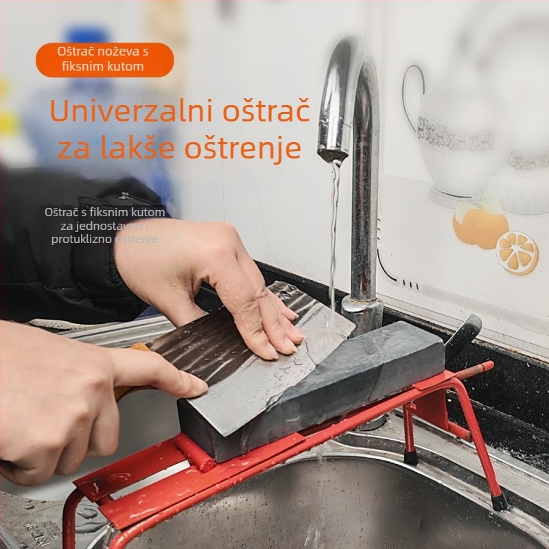 Kućni stalak za oštrenje nože s podesivom bazom i ekstra velikim držačem kamena za oštrenje