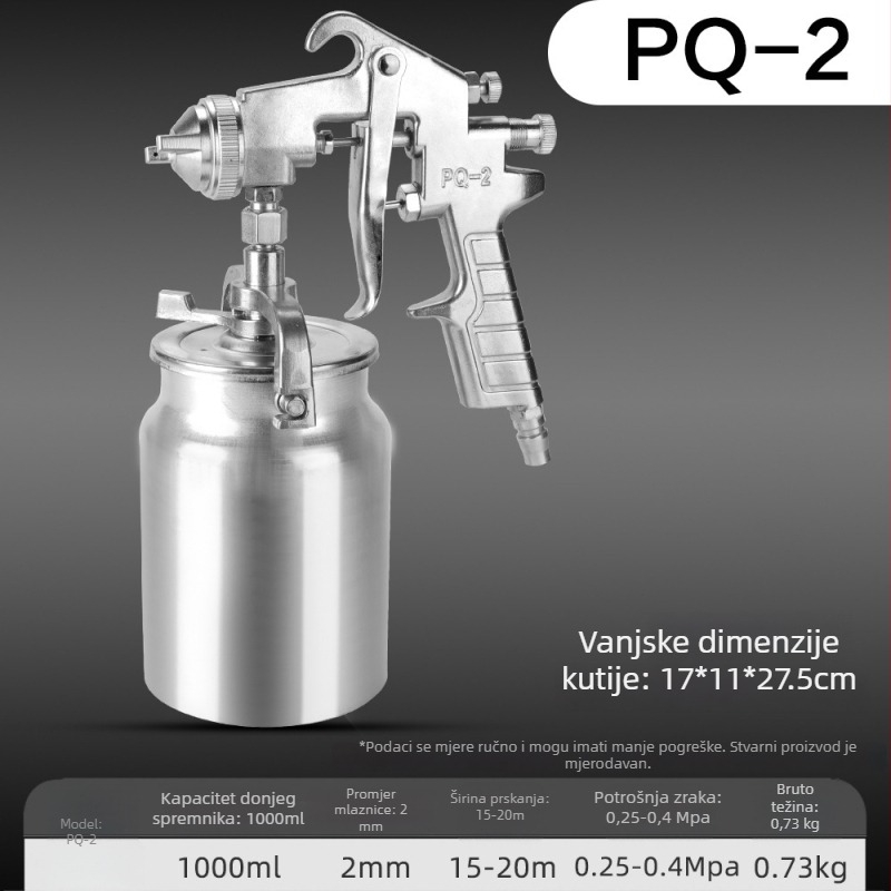 F75/PQ-2 pneumatski sprej pištolj za namještaj i bojanje automobila, visoka atomizacija