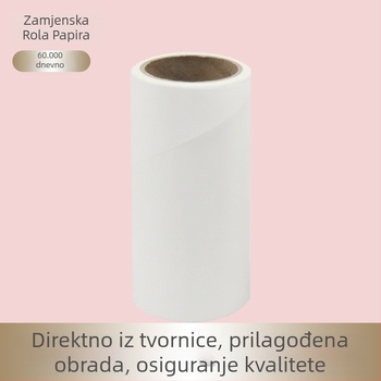 Zamjensko papirno jezgro za ljepkasti valjak za uklanjanje dlaka kućnih ljubimaca – rola s odvojivim listićima